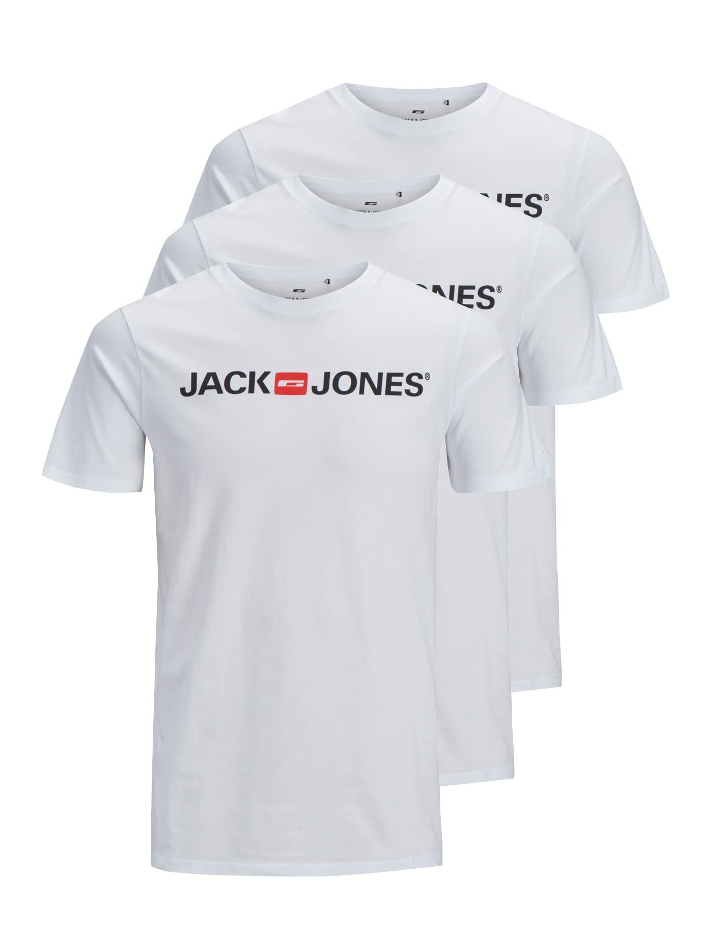 JACK & JONES T-Shirt 3-Pack Logo O-Neck T-Shirt AI SHOP OF THE FUTURE