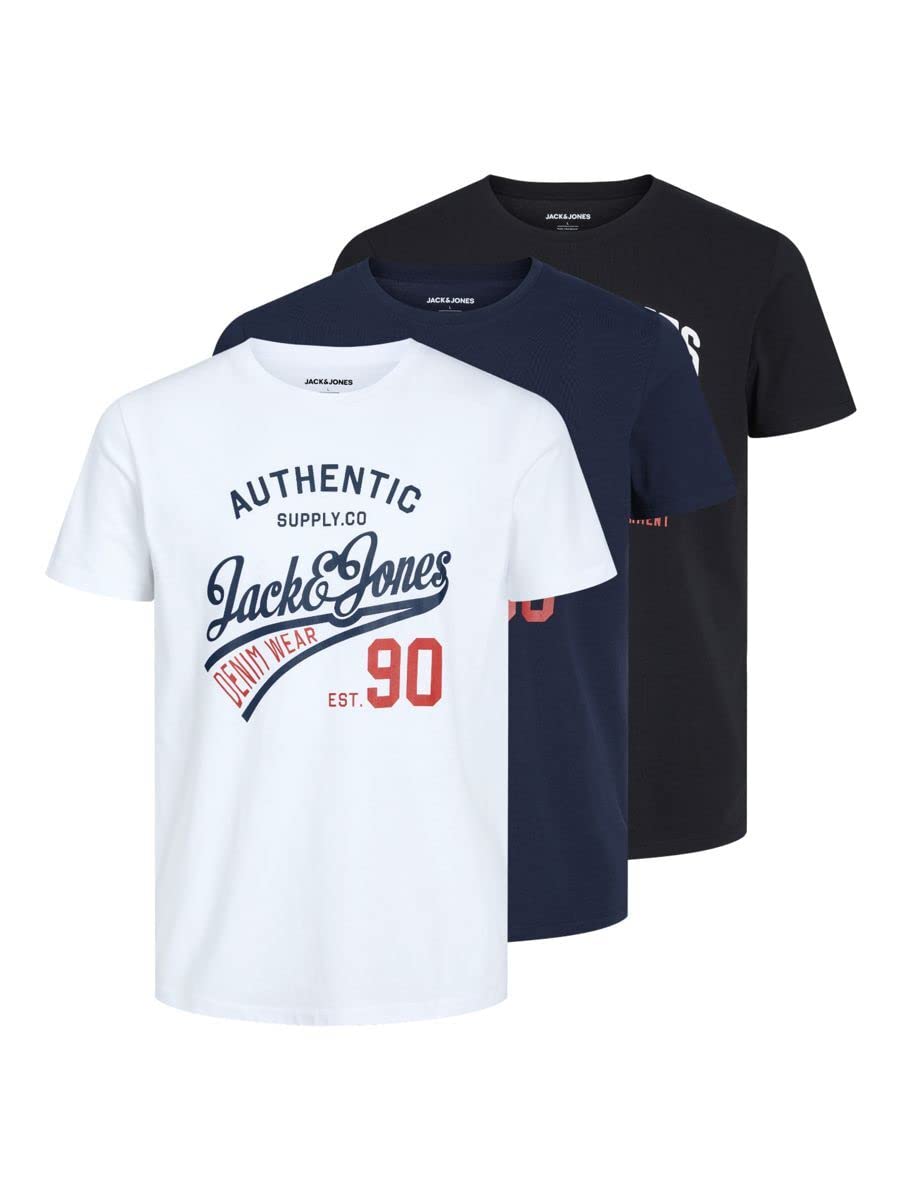JACK & JONES T-Shirt 3-Pack Logo O-Neck T-Shirt AI SHOP OF THE FUTURE