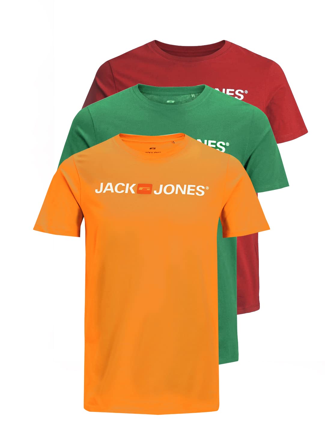 JACK & JONES T-Shirt 3-Pack Logo O-Neck T-Shirt AI SHOP OF THE FUTURE