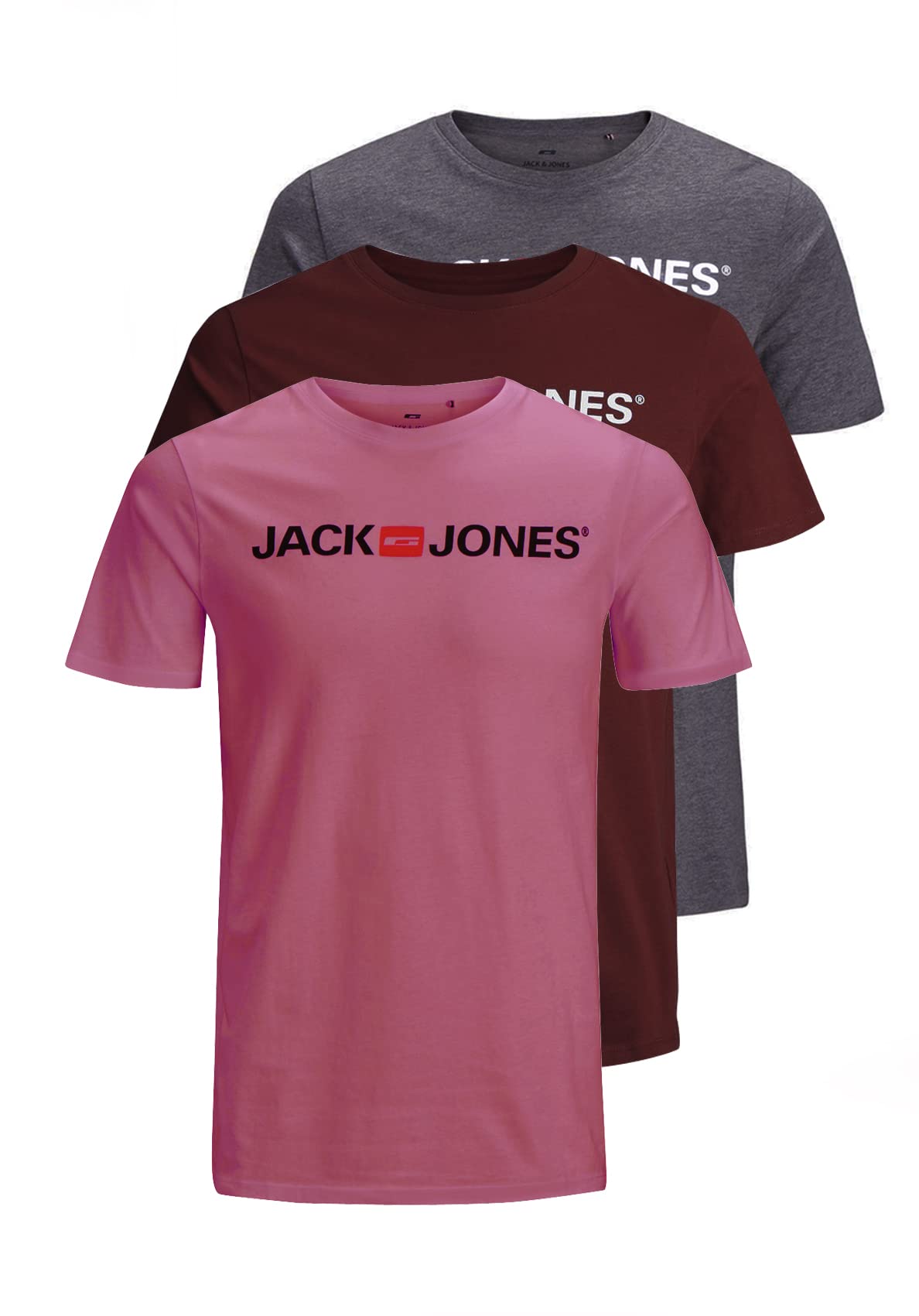 JACK & JONES T-Shirt 3-Pack Logo O-Neck T-Shirt AI SHOP OF THE FUTURE