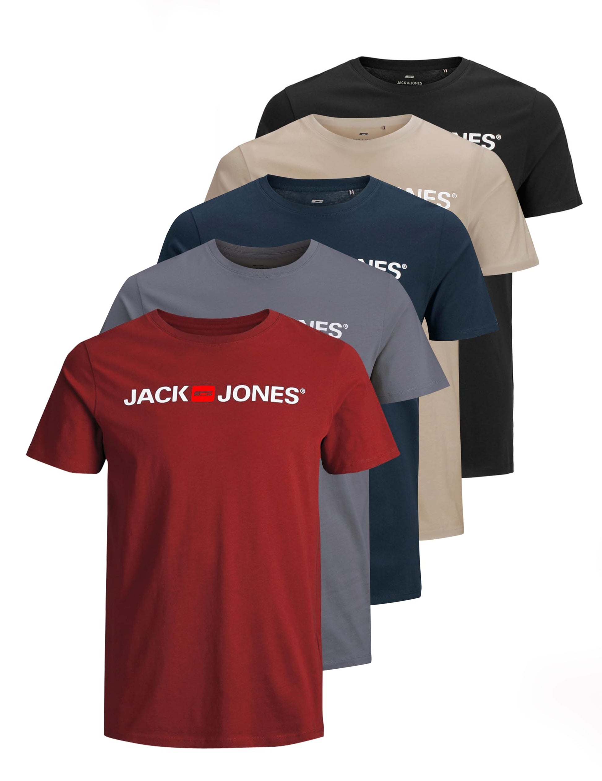 JACK & JONES T-Shirt 3-Pack Logo O-Neck T-Shirt AI SHOP OF THE FUTURE