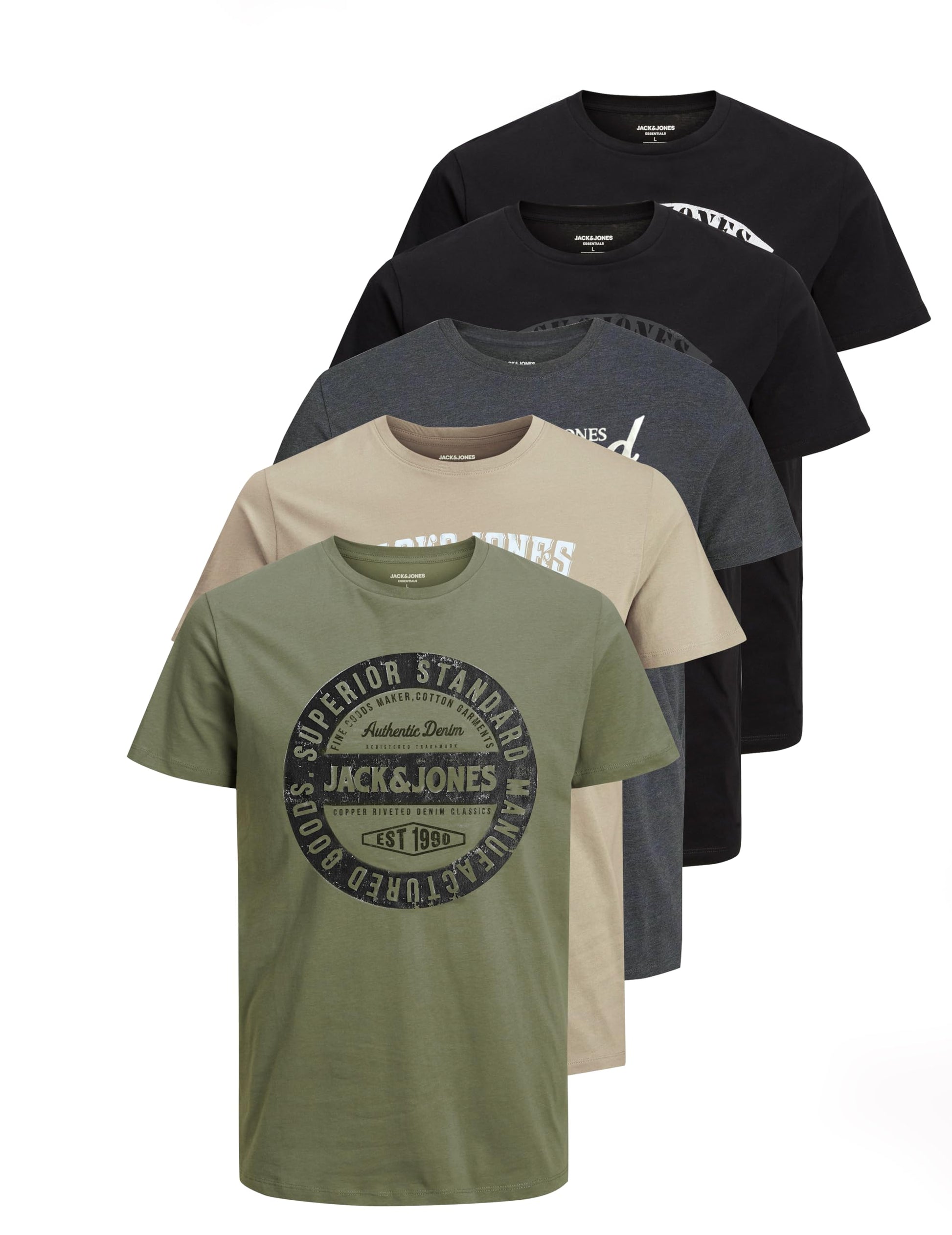 JACK & JONES T-Shirt 3-Pack Logo O-Neck T-Shirt AI SHOP OF THE FUTURE