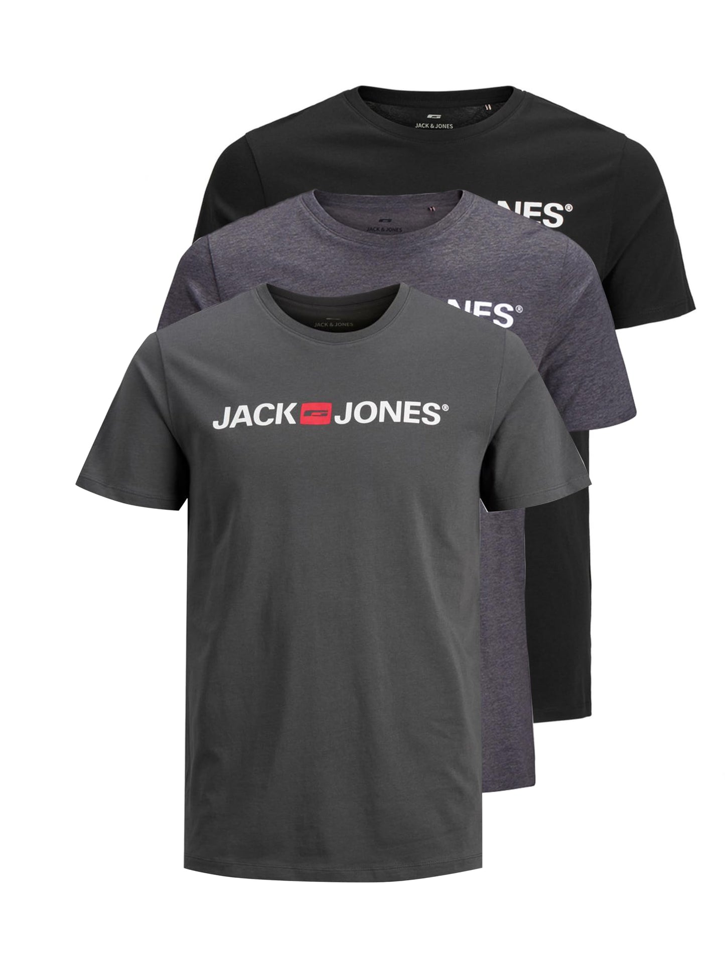 JACK & JONES T-Shirt 3-Pack Logo O-Neck T-Shirt AI SHOP OF THE FUTURE