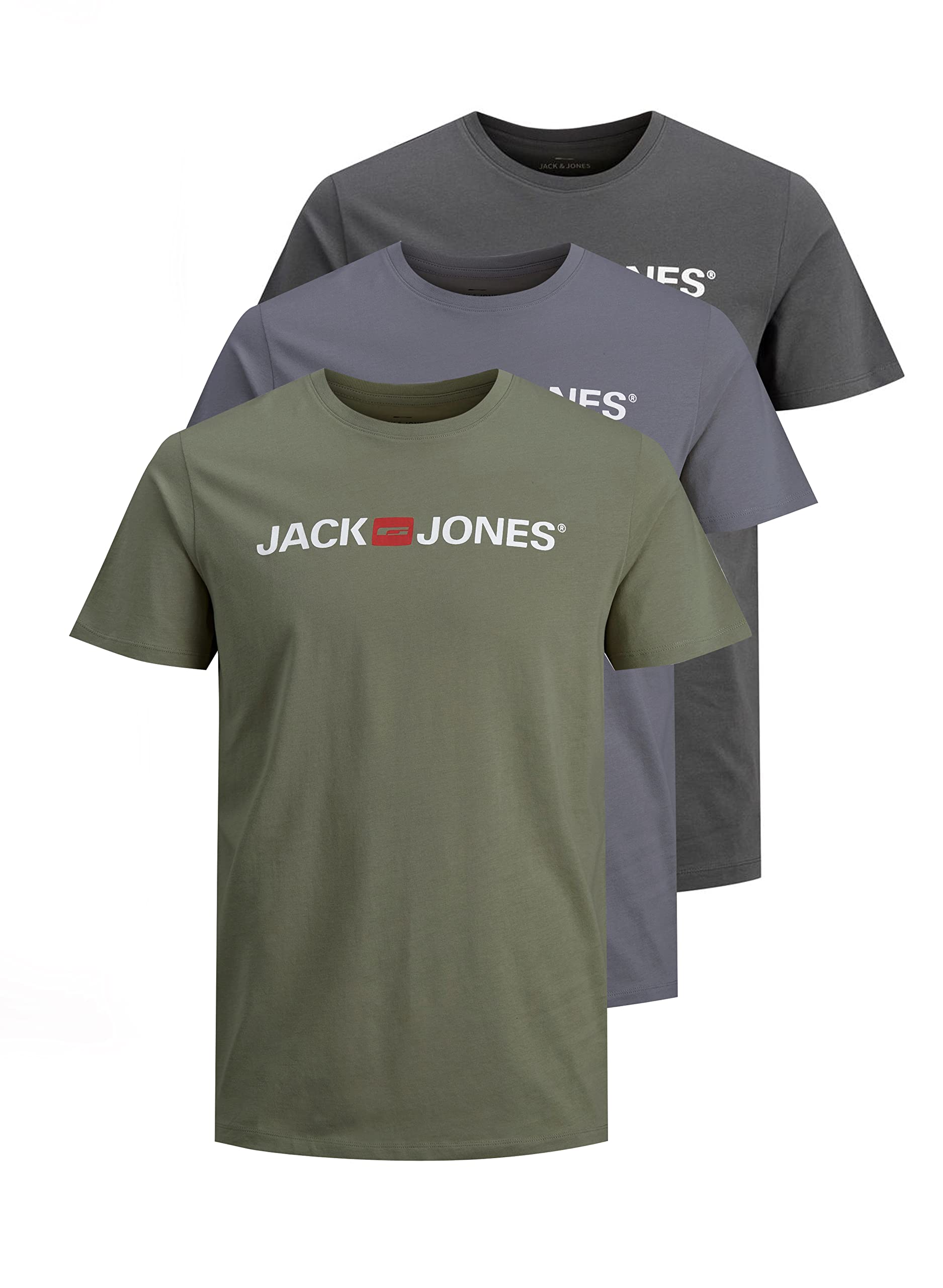 JACK & JONES T-Shirt 3-Pack Logo O-Neck T-Shirt AI SHOP OF THE FUTURE