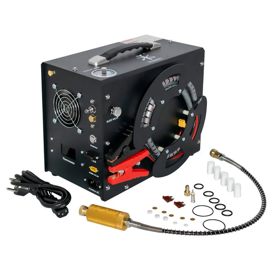 TUXING TXES062 4500Psi Portable PCP Air Compressor 300Bar High Pressure Auto-stop Compressor with 12v car power supply for Rifle AI SHOP OF THE FUTURE