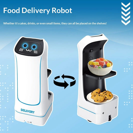 Remote food delivery robot (capable of transporting drinks and snacks): a parent-child interactive children's toy that also serv AI SHOP OF THE FUTURE