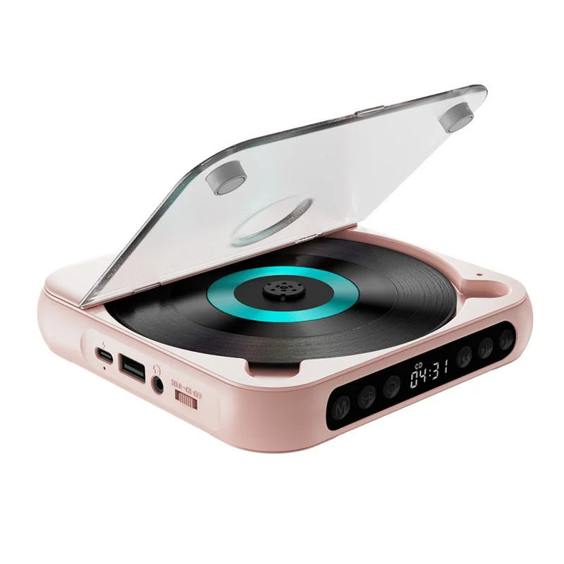 Portable Bluetooth CD Player USB-C Quick Charging gift for Study Music Grandparents Black AI SHOP OF THE FUTURE