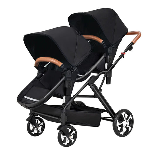 Portable Twin Baby Stroller Foldable Baby Stroller with Adjustable Seat Multifunctional Baby Stroller Double Sleeping Basket AI SHOP OF THE FUTURE