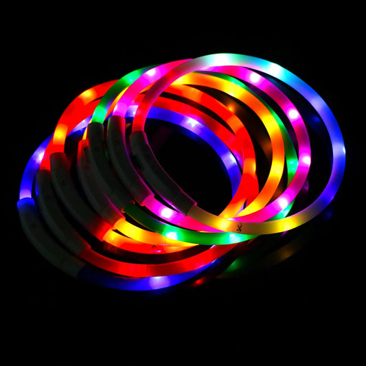 Led Usb Dog Collar Night Luminous Charge Necklace Dog Loss Prevention Night Safety Flashing Glow Collar Pet Accessories AI SHOP OF THE FUTURE
