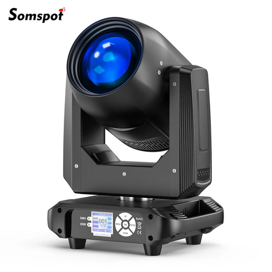 Somspot 180W Moving Head Light Beam Rainbow Effect Stage Lighting Projector for Parties Wedding Church Live Show Bar Club AI SHOP OF THE FUTURE
