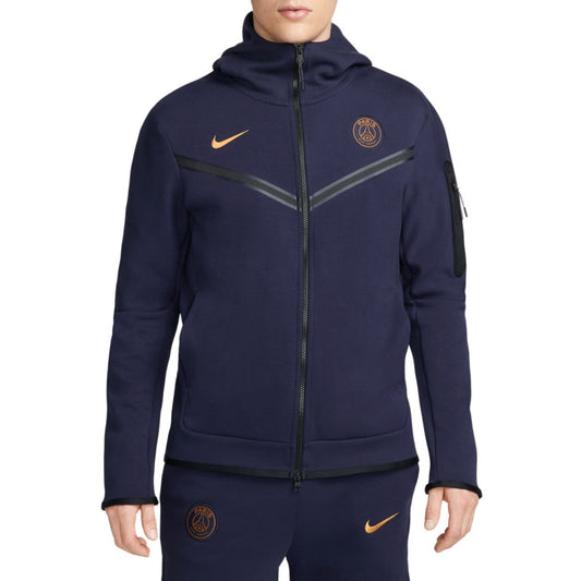 PSG Tech Fleece presentation tracksuit 2025/26 navy - Nike SoccerTracksuits.com